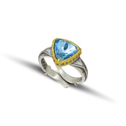 Δαχτυλίδι με Swarovski και ζιρκόν πέτρες D104
