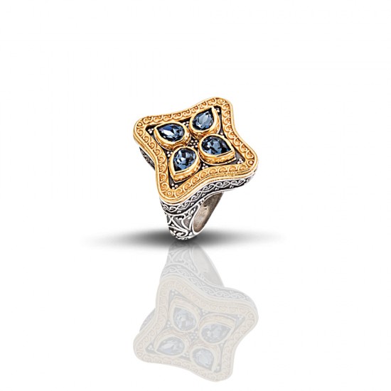 Δαχτυλίδι με Swarovski Πέτρες D285 Δαχτυλίδι με Swarovski Πέτρες D285