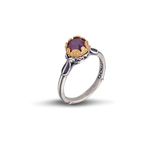 Δαχτυλίδι με στρογγυλή Swarovski πέτρα D50 Δαχτυλίδι με στρογγυλή Swarovski πέτρα D50