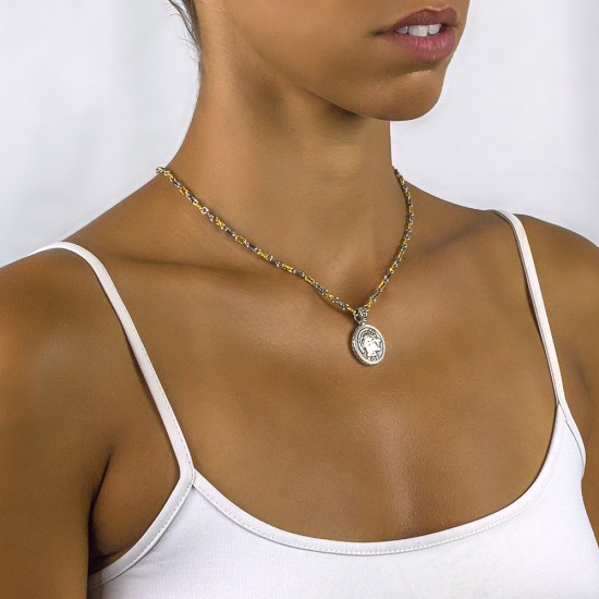 Μενταγιόν κουκουβάγια διπλής όψης με Swarovski πέτρες τεχνικής μωσαϊκού M82 Μενταγιόν κουκουβάγια διπλής όψης με Swarovski πέτρες τεχνικής μωσαϊκού M82