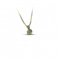 Μενταγιόν με Swarovski πέτρα και τρίχρωμη αλυσίδα M50