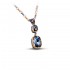 Μενταγιόν με Swarovski πέτρες και τρίχρωμη αλυσίδα M62