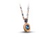 Μενταγιόν διπλής όψης με Swarovski, ημιπολύτιμη πέτρα και τρίχρωμη αλυσίδα M69 Μενταγιόν διπλής όψης με Swarovski, ημιπολύτιμη πέτρα και τρίχρωμη αλυσίδα M69