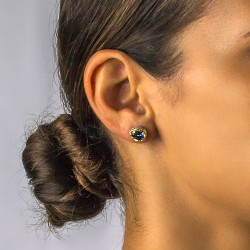 Σκουλαρίκια καρφί με Swarovski πέτρες S48