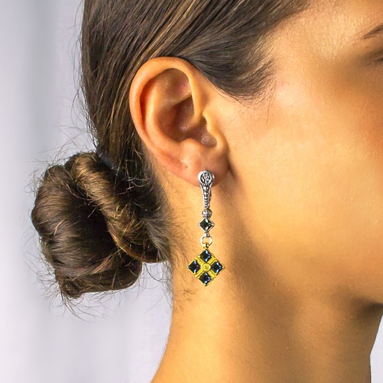 Σκουλαρίκια με Swarovski πέτρες S239 Σκουλαρίκια με Swarovski πέτρες S239