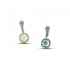 Σκουλαρίκια διπλής όψης με φίλντισι και Swarovski πέτρες S116-1