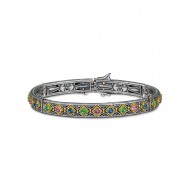 Βραχιόλι με πολύχρωμες Swarovski πέτρες B100