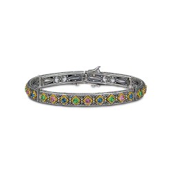 Βραχιόλι με πολύχρωμες Swarovski πέτρες B100