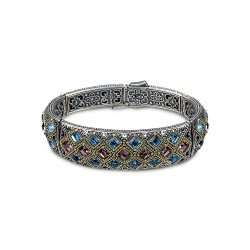 Βραχιόλι με πολύχρωμες Swarovski πέτρες B105