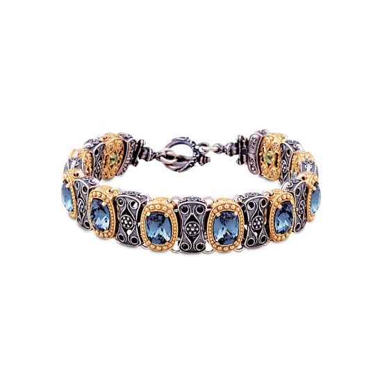 Βραχιόλι διπλής όψης με ημιπολύτιμες και Swarovski πέτρες B69 Βραχιόλι διπλής όψης με ημιπολύτιμες και Swarovski πέτρες B69